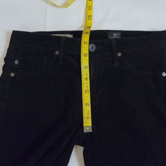 AG Adriano Goldschmied Black Corduroy Legging Super Skinny Jean Size 26 - Picture 8 of 12